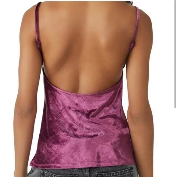 Free People All Night Camisole in fig jam size large - Picture 2 of 6